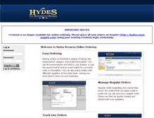 Tablet Screenshot of hydesbrewery.freshnet.co.uk